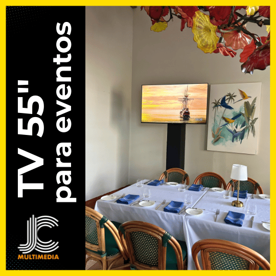 Televisor usado para capacitación en un restaurante