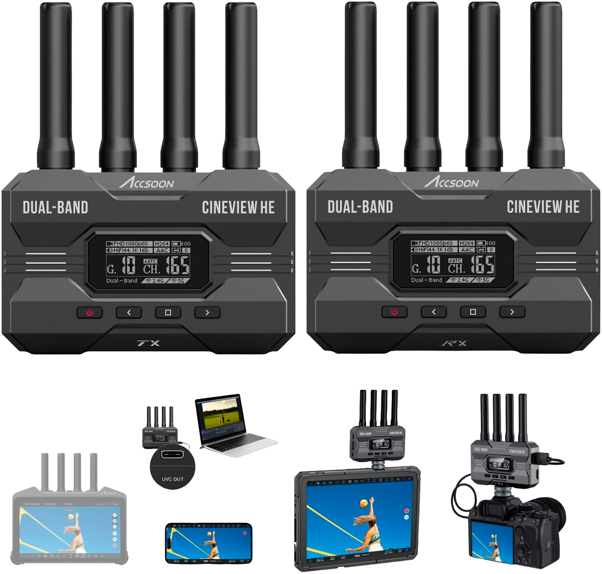 Transmisor HDMI inalámbrico 5GHz 2.4GHz JC Multimedia El Salvador